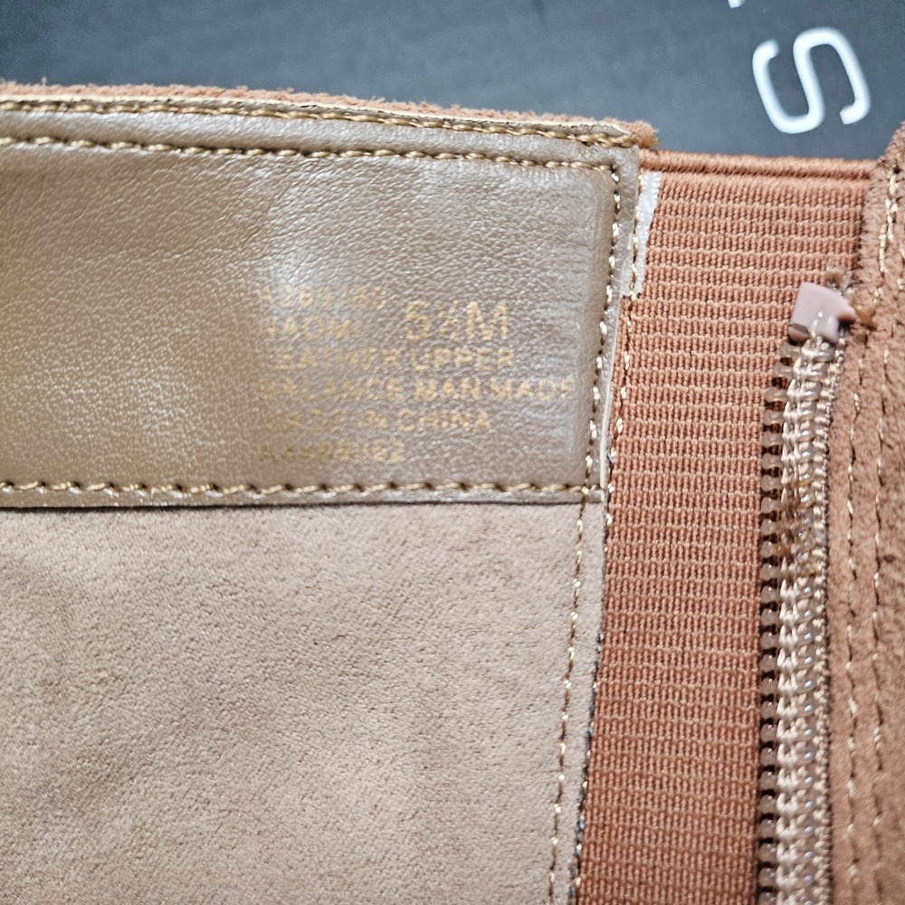 H by Halston Naomi Suede Knee High‎ Boots Tan Elastic Side Zip Block Heel 5.5M - Picture 12 of 15